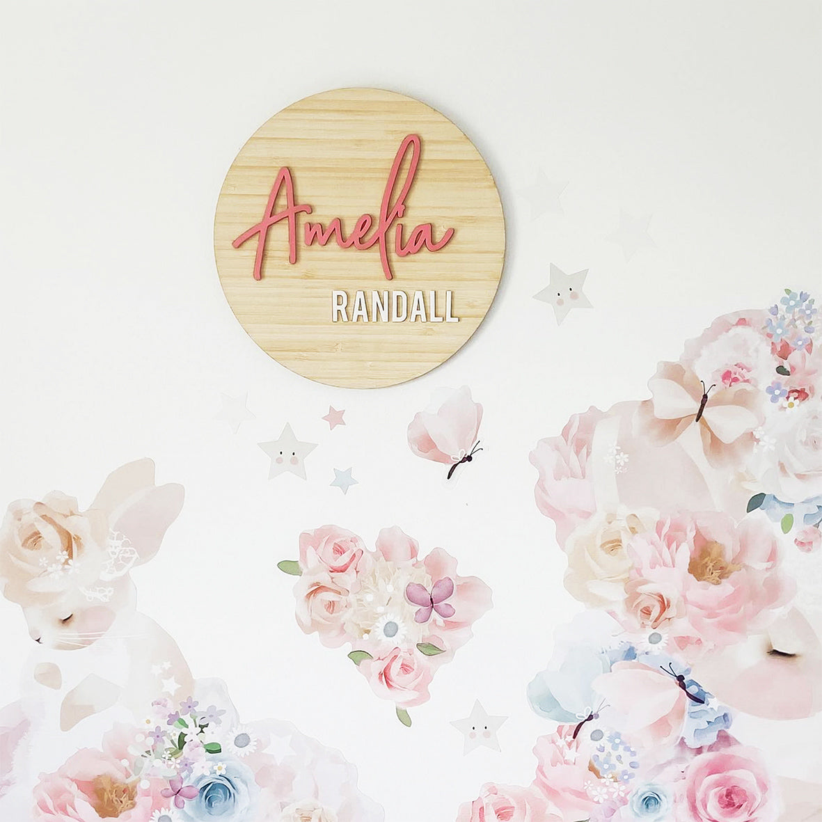 Pastel Script Name Plaque (various colours)