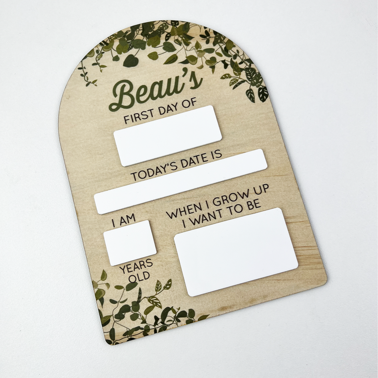 Vines Arch First Day Milestone Board