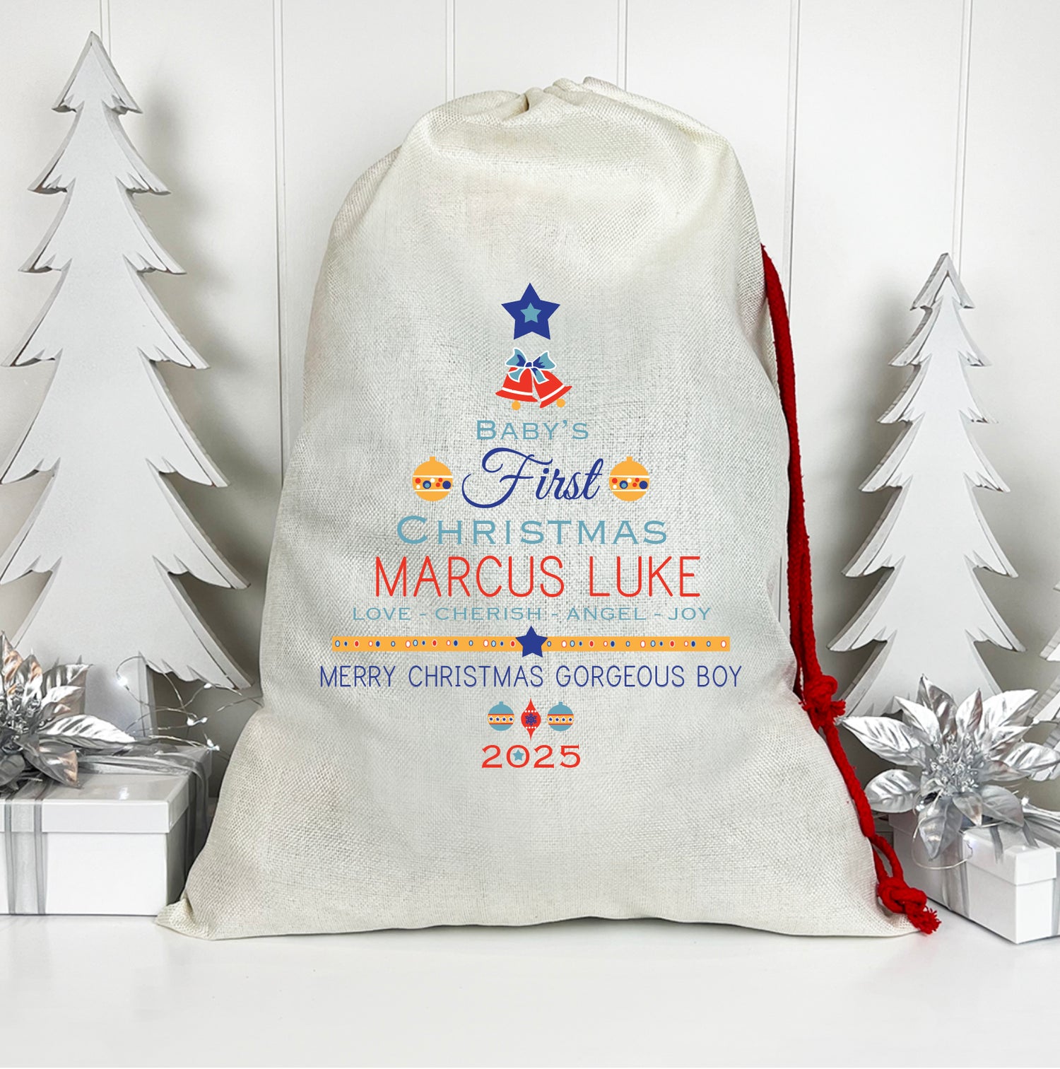 Baby Boy's First Christmas Santa Sack (Updated Design)