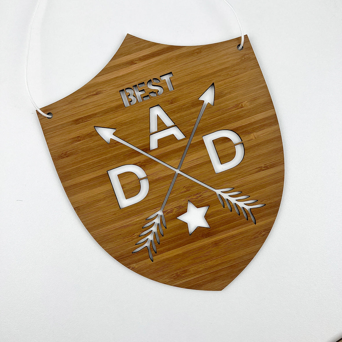 SALE! Best Dad Bamboo Wall Plaque