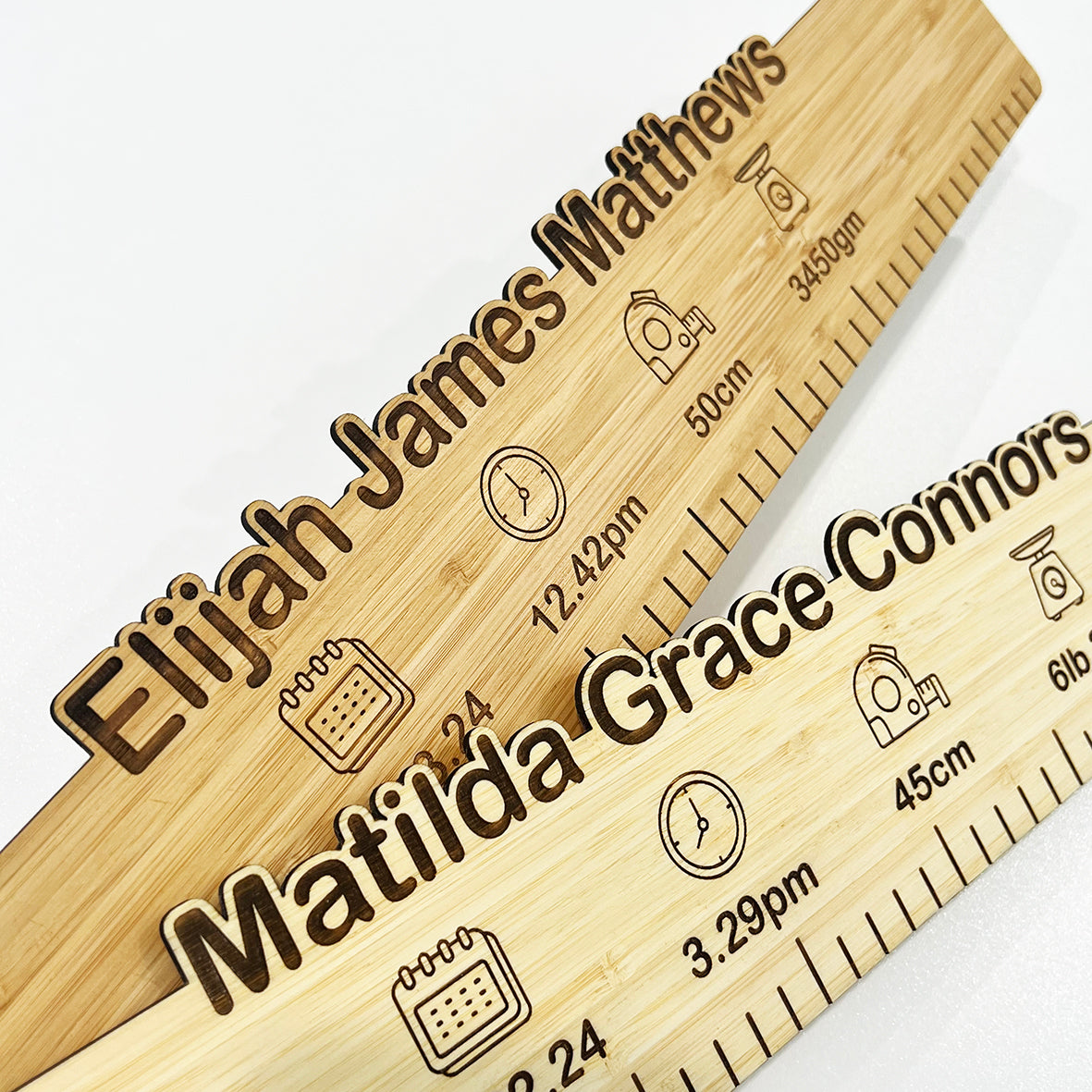 Personalised Bamboo Birth Ruler
