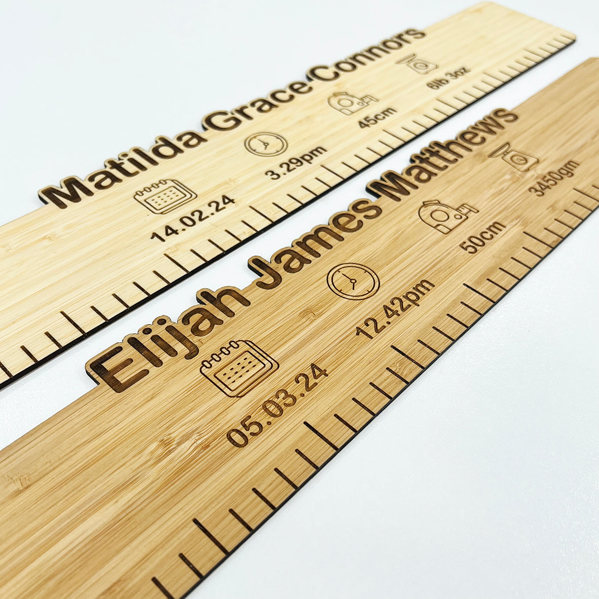 Personalised Bamboo Birth Ruler