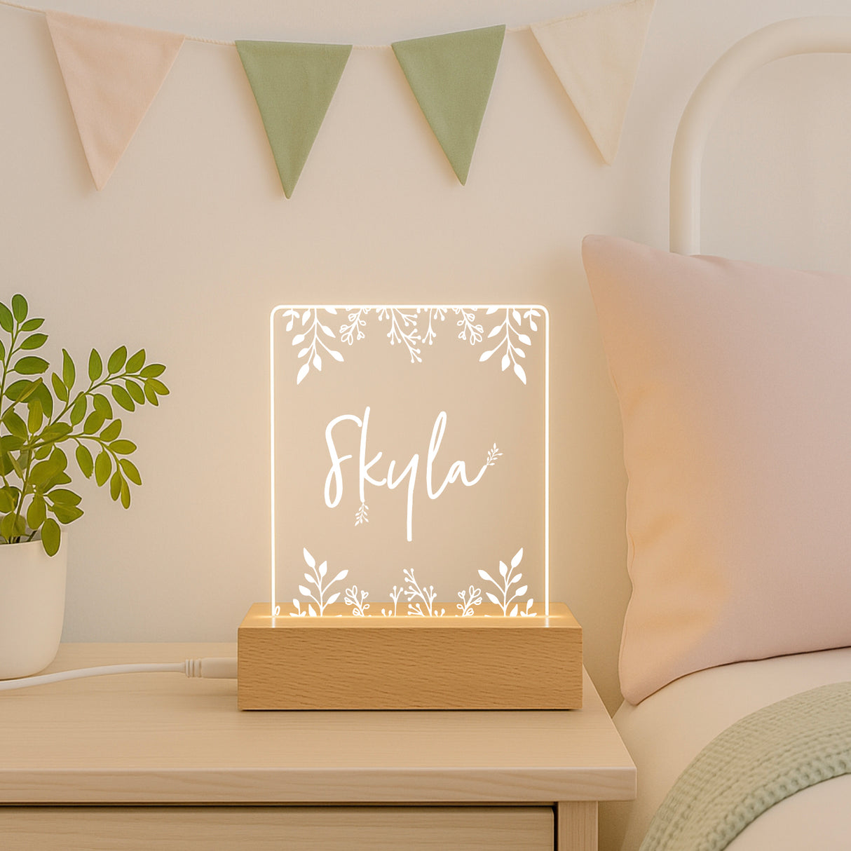 Botanical Personalised Night Light