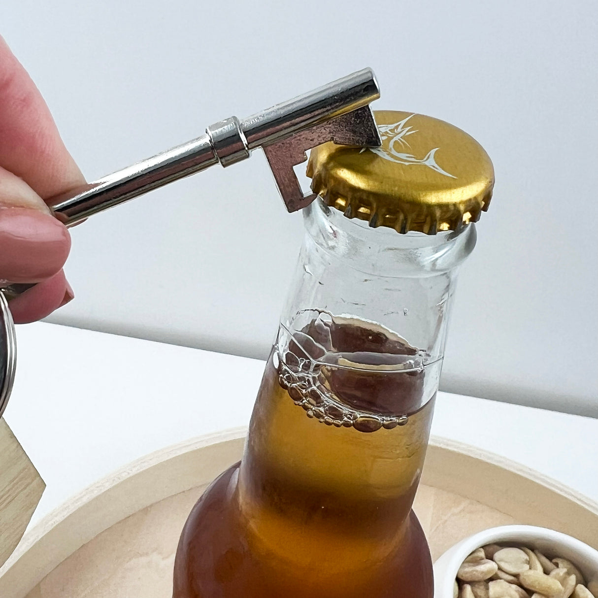 Personalised Bottle Opener & Bamboo Keyring