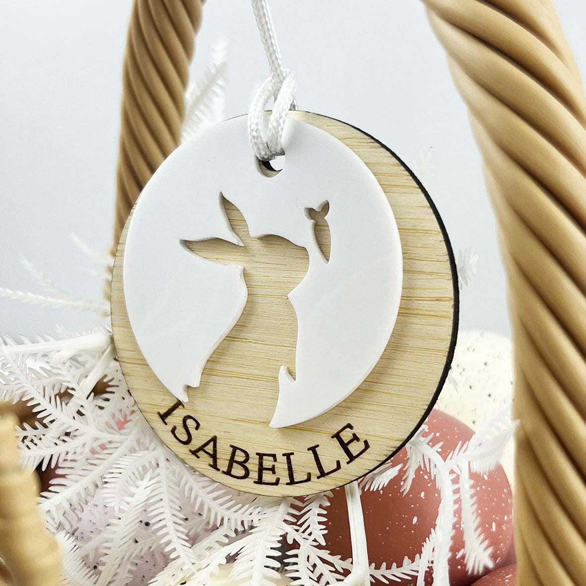 Bunny Silhouette Easter Name Tag