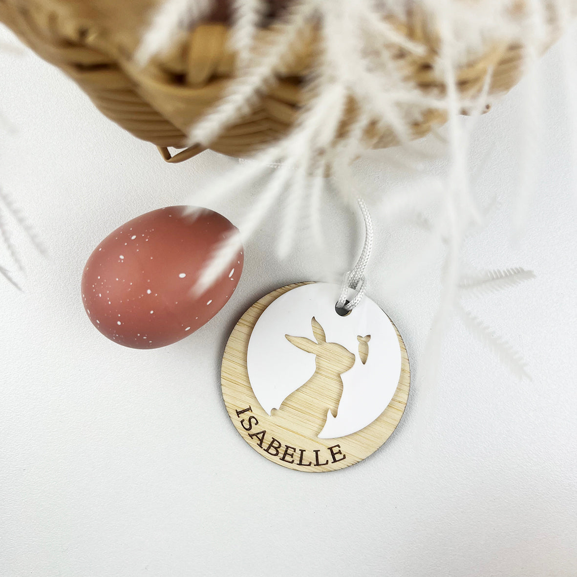 Bunny Silhouette Easter Name Tag