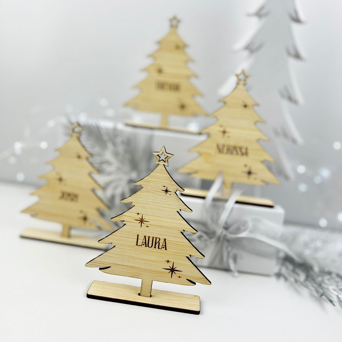 Personalised Christmas Tree Name Decorations (2 colours)