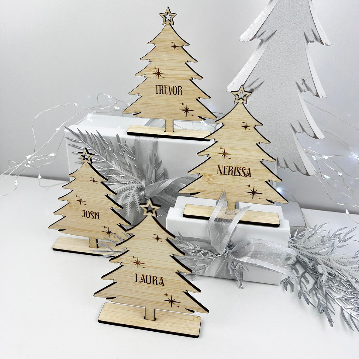 Personalised Christmas Tree Name Decorations (2 colours)