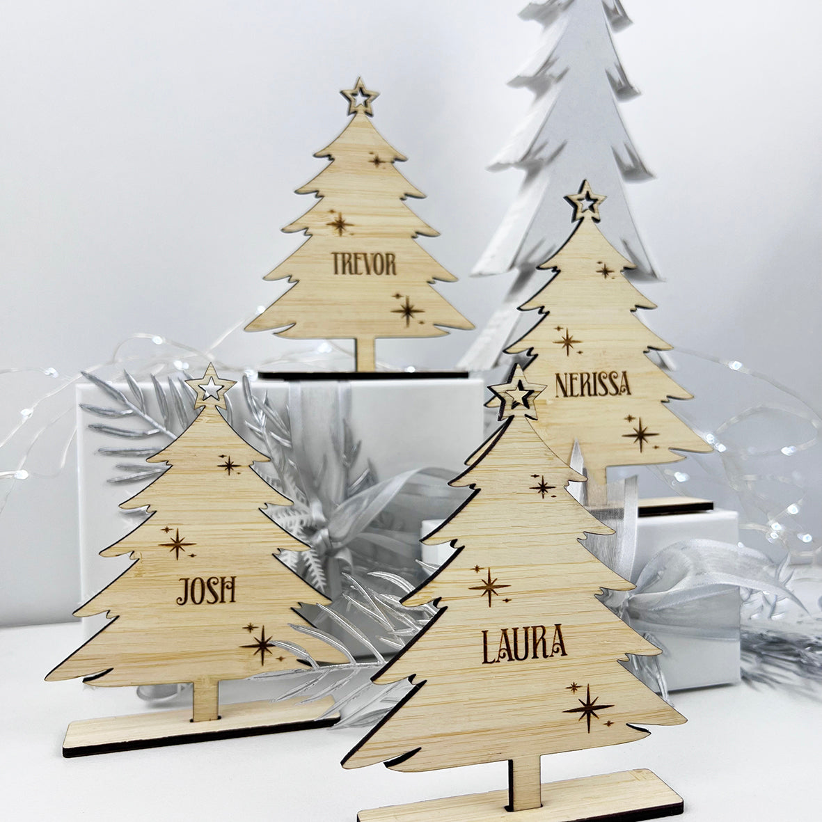 Personalised Christmas Tree Name Decorations (2 colours)