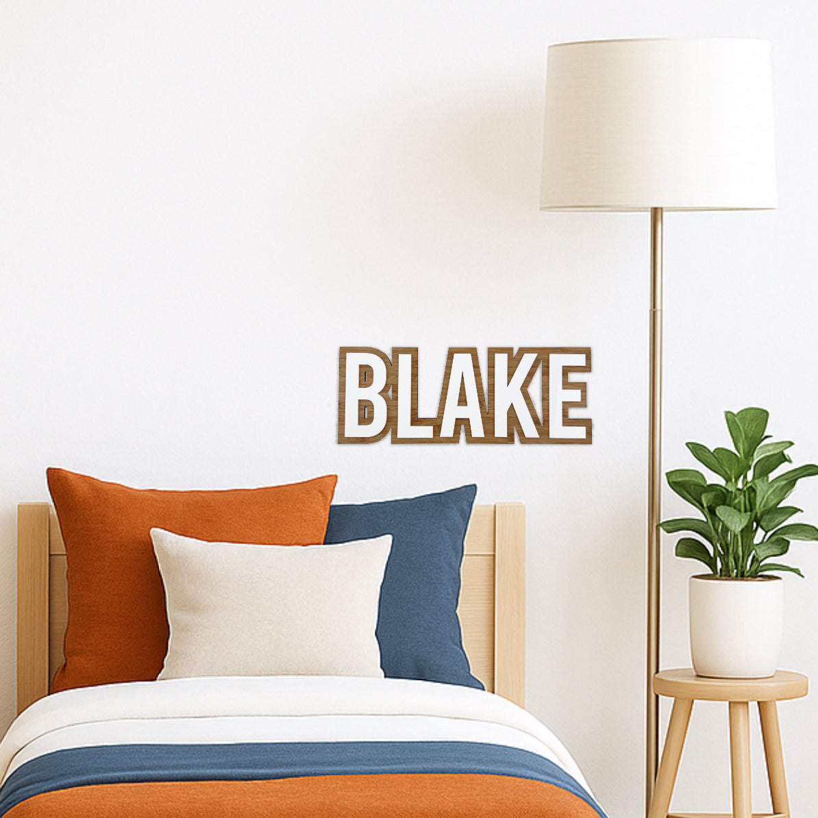 Personalised Double Layer Bold Name Plaque (2 sizes, 2 colours)