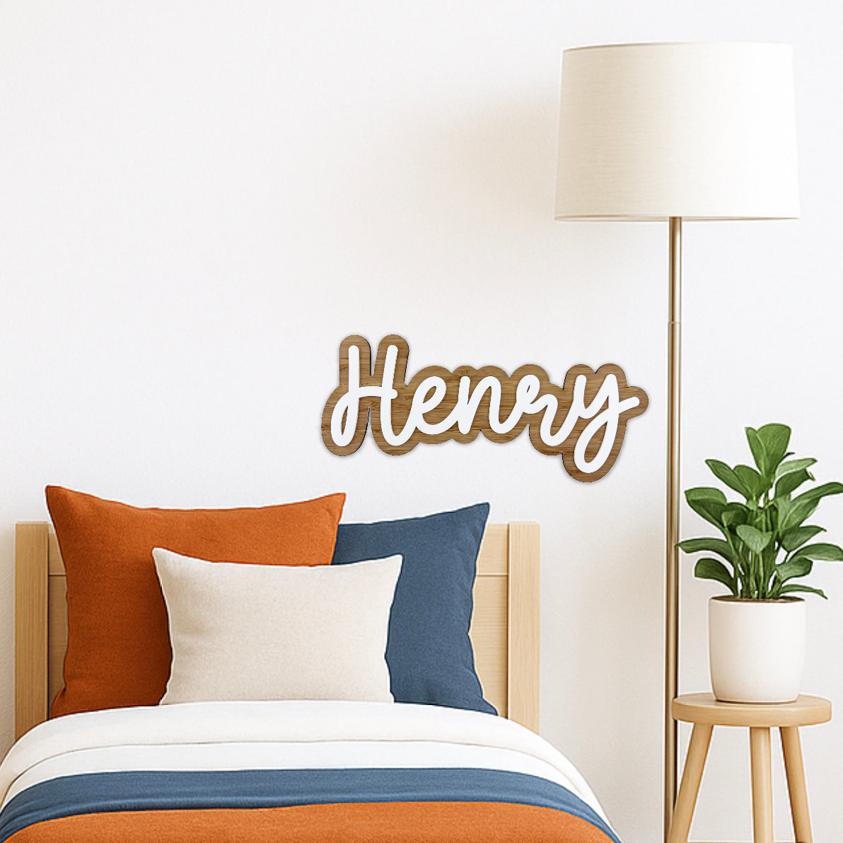 Personalised Double Layer Script Name Plaque (2 sizes, 2 colours)