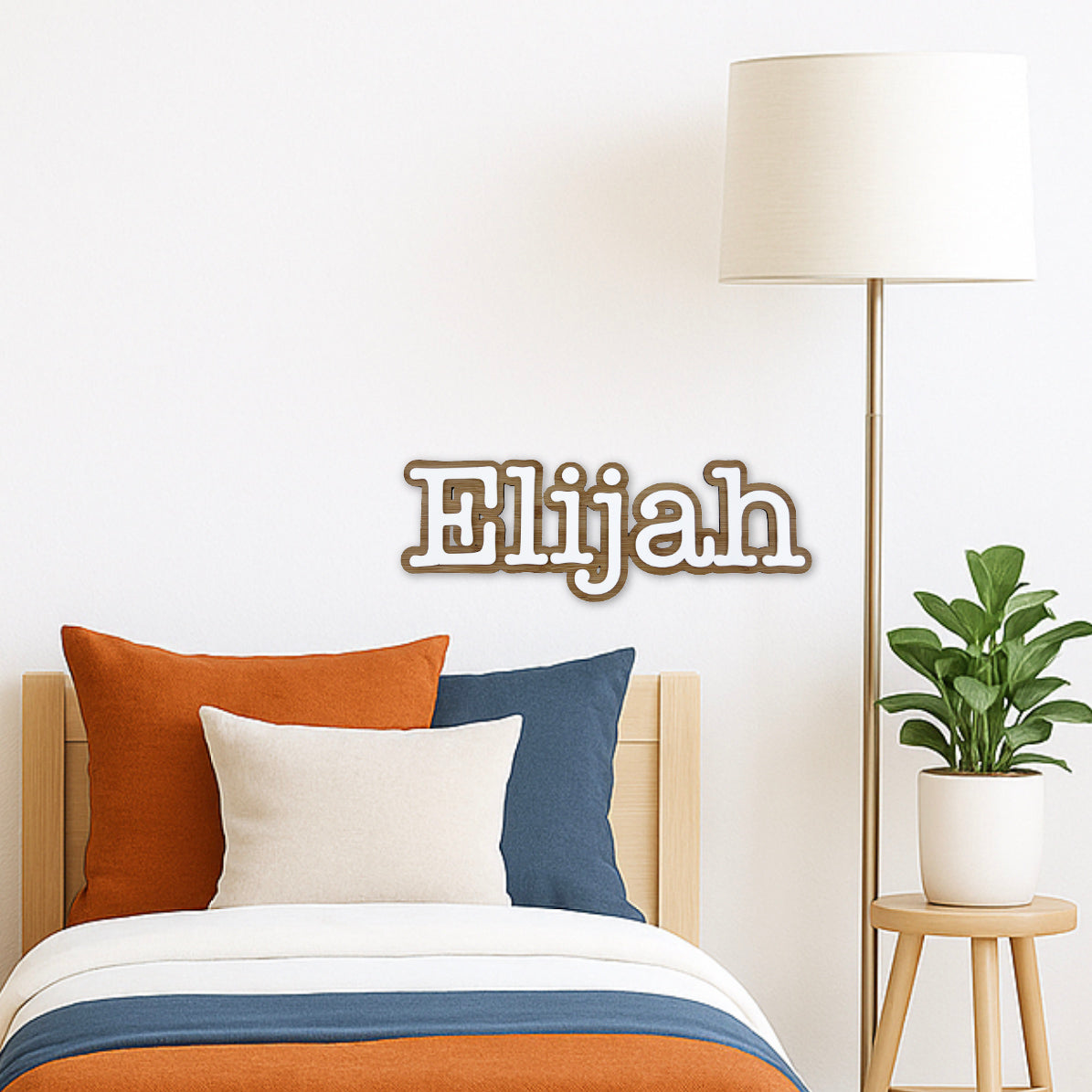 Personalised Double Layer Serif Name Plaque (2 sizes, 2 colours)