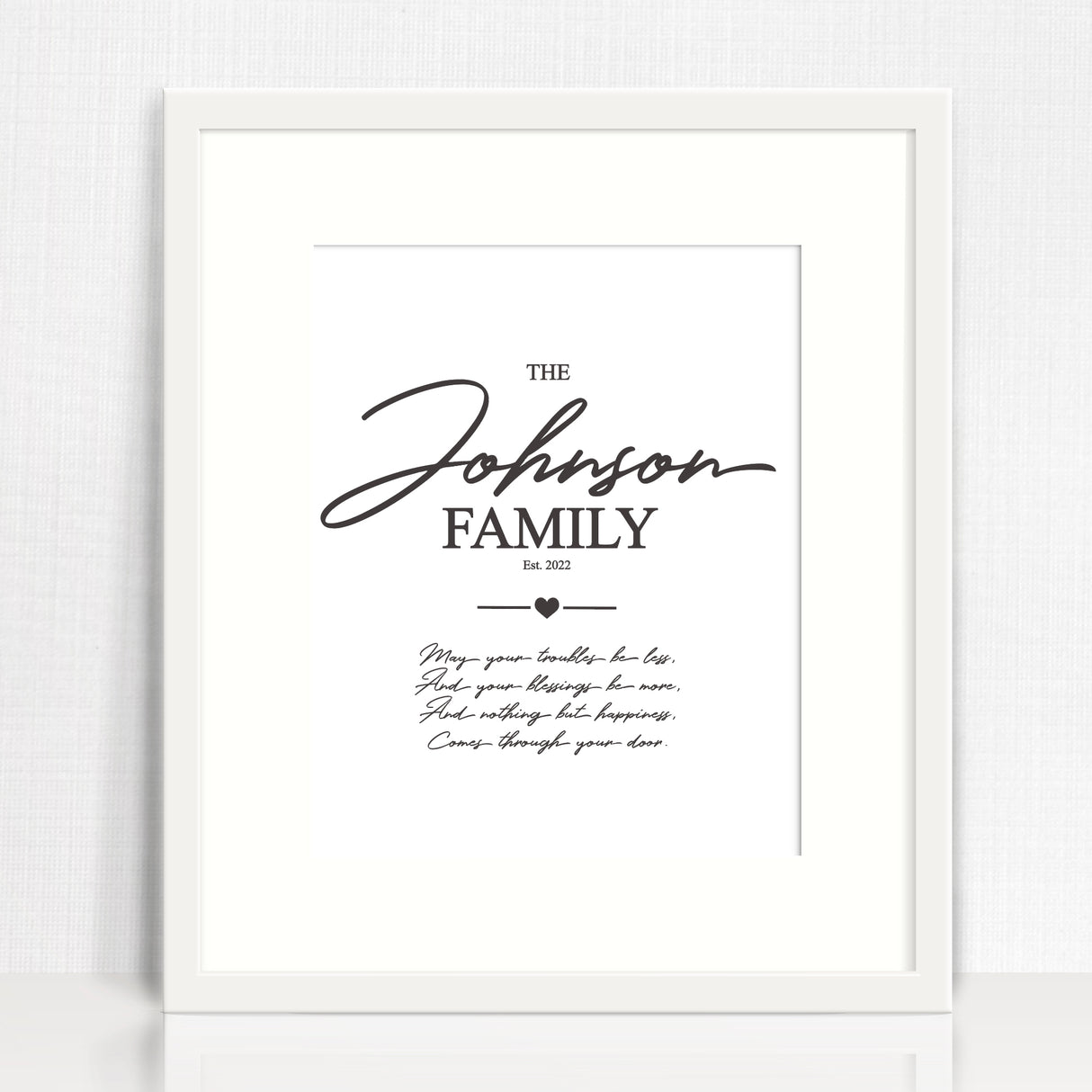 Family Blessing Personalised Print