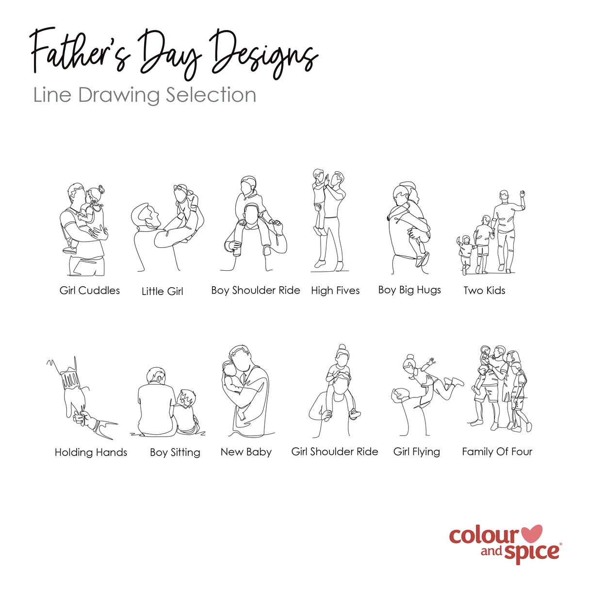 Line Illustration Personalised Prints (12 designs)
