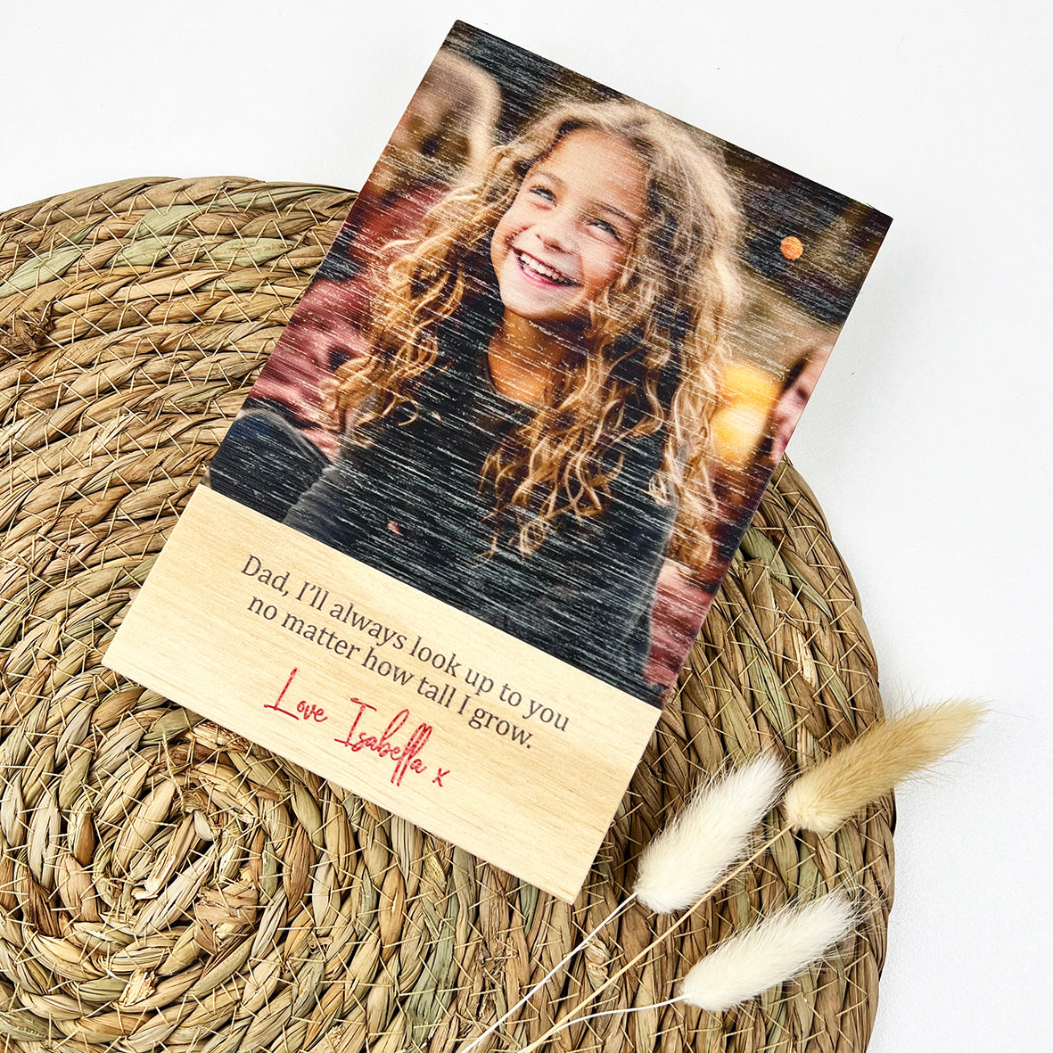 Personalised Photo Block With Text (2 sizes),