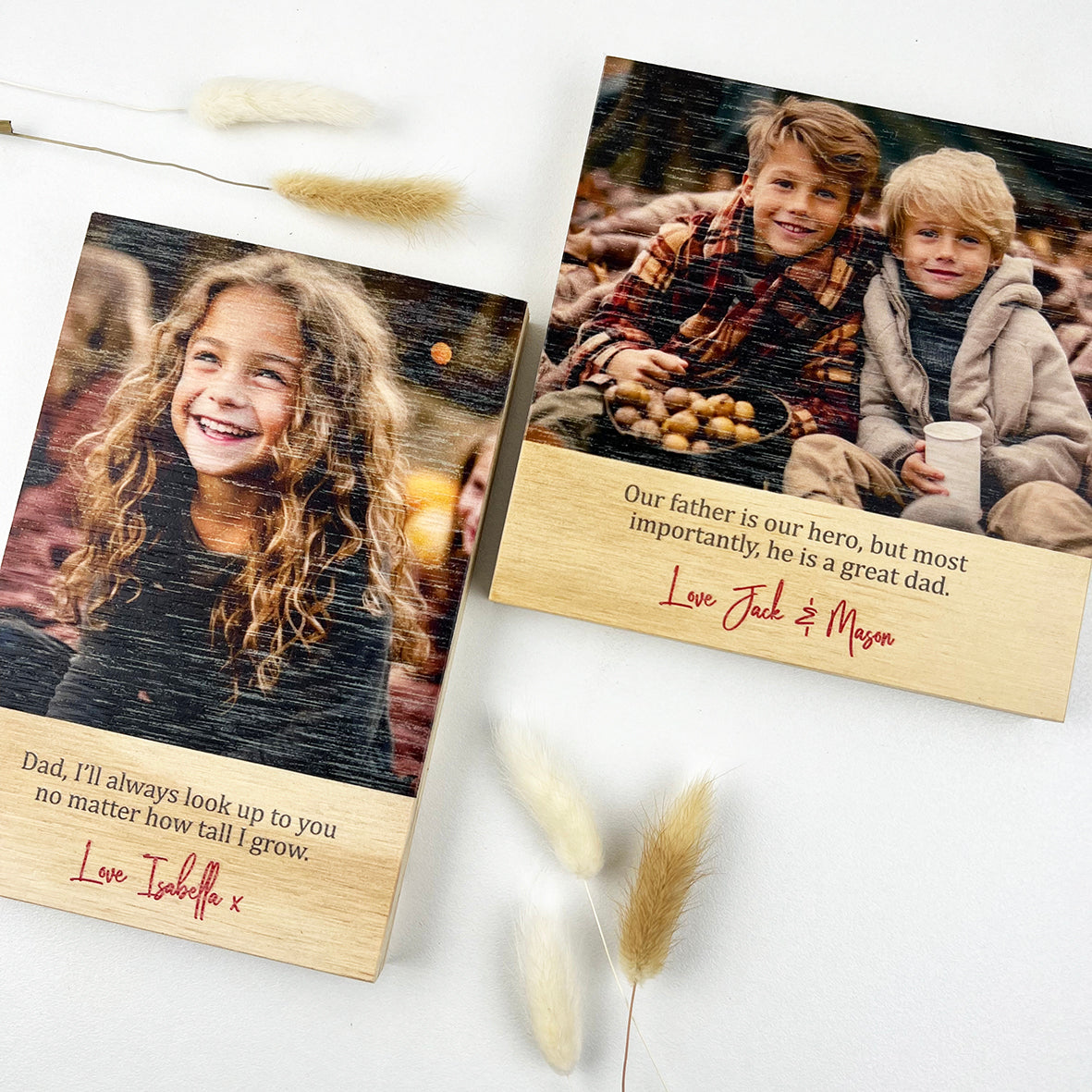 Personalised Photo Block With Text (2 sizes),