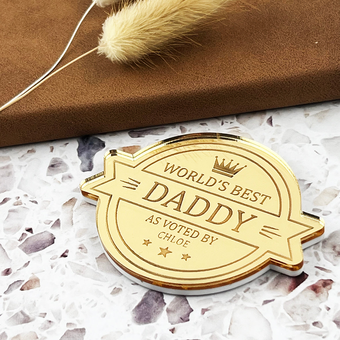 Personalised World's Best Gold Magnet