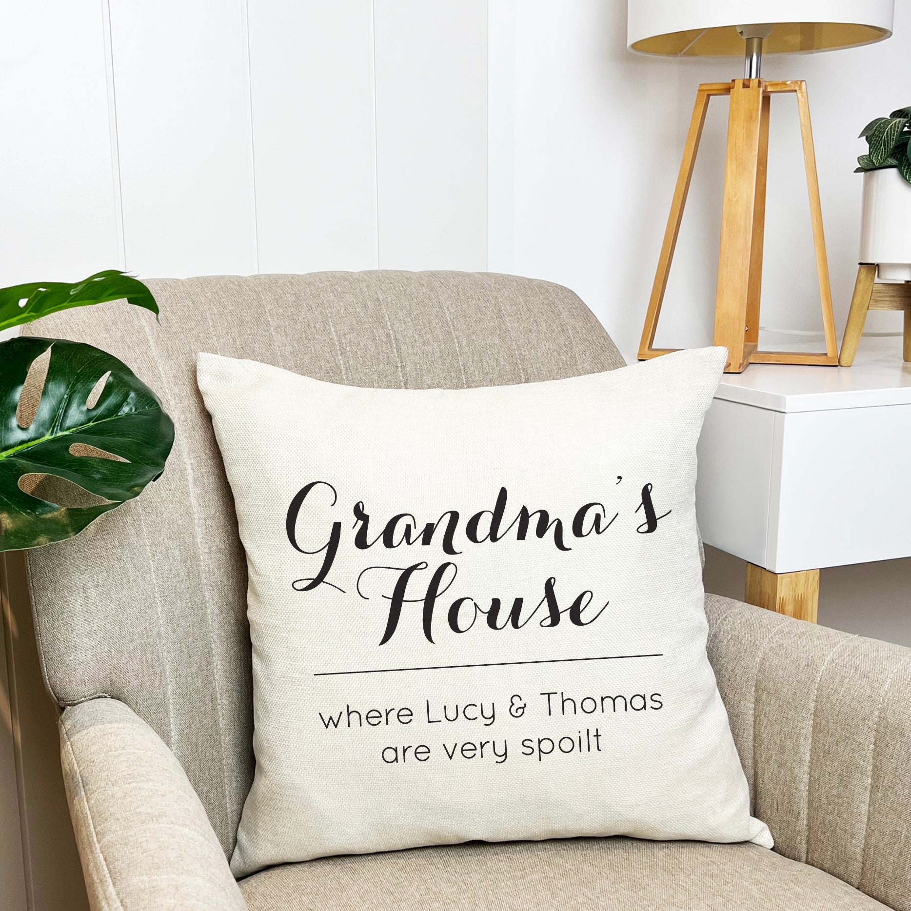 Personalised Grandma's House Cushion Cover