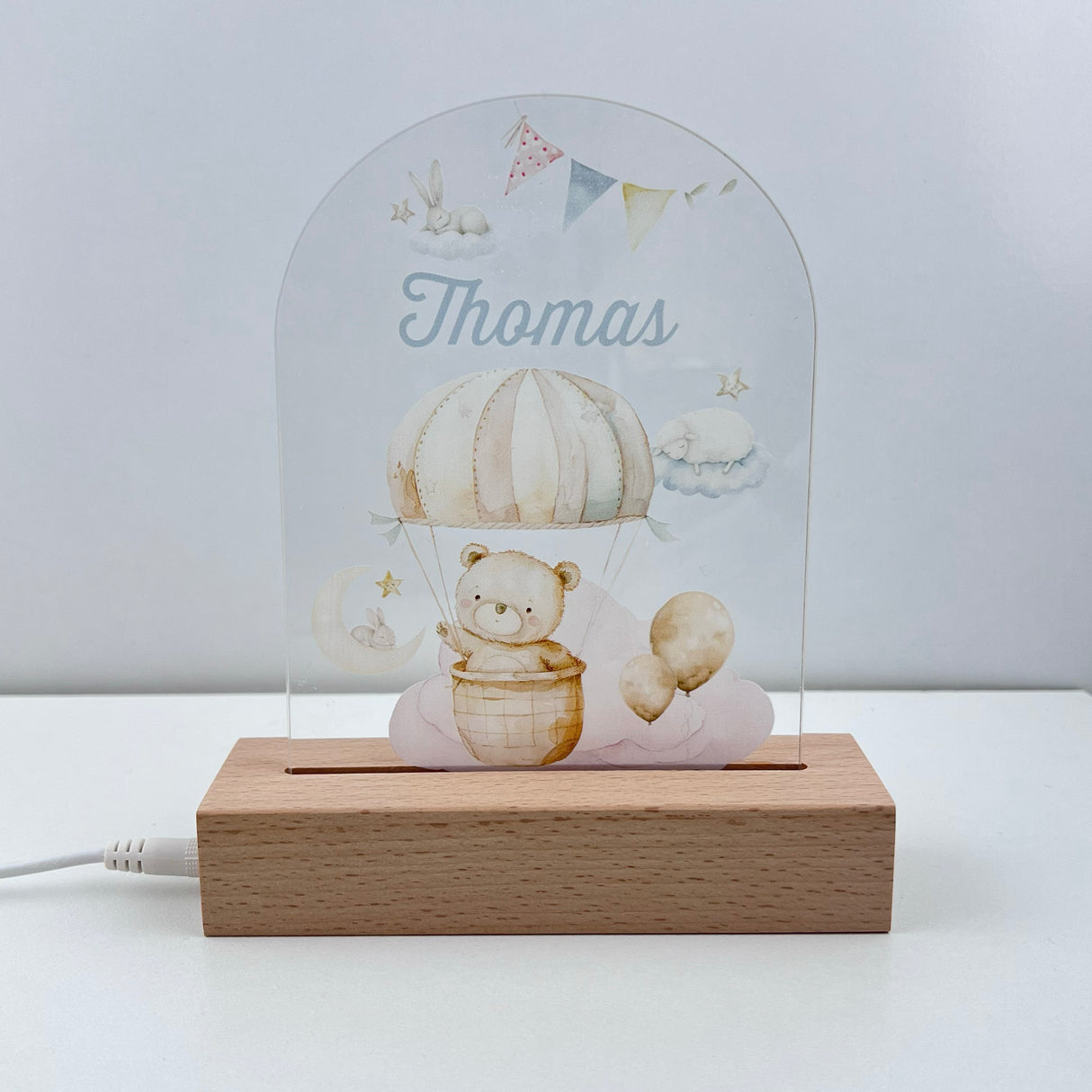 Hot Air Balloon Personalised Night Light