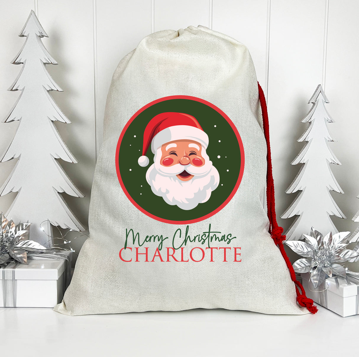 Joyful Santa Face Santa Sack (Updated Design)
