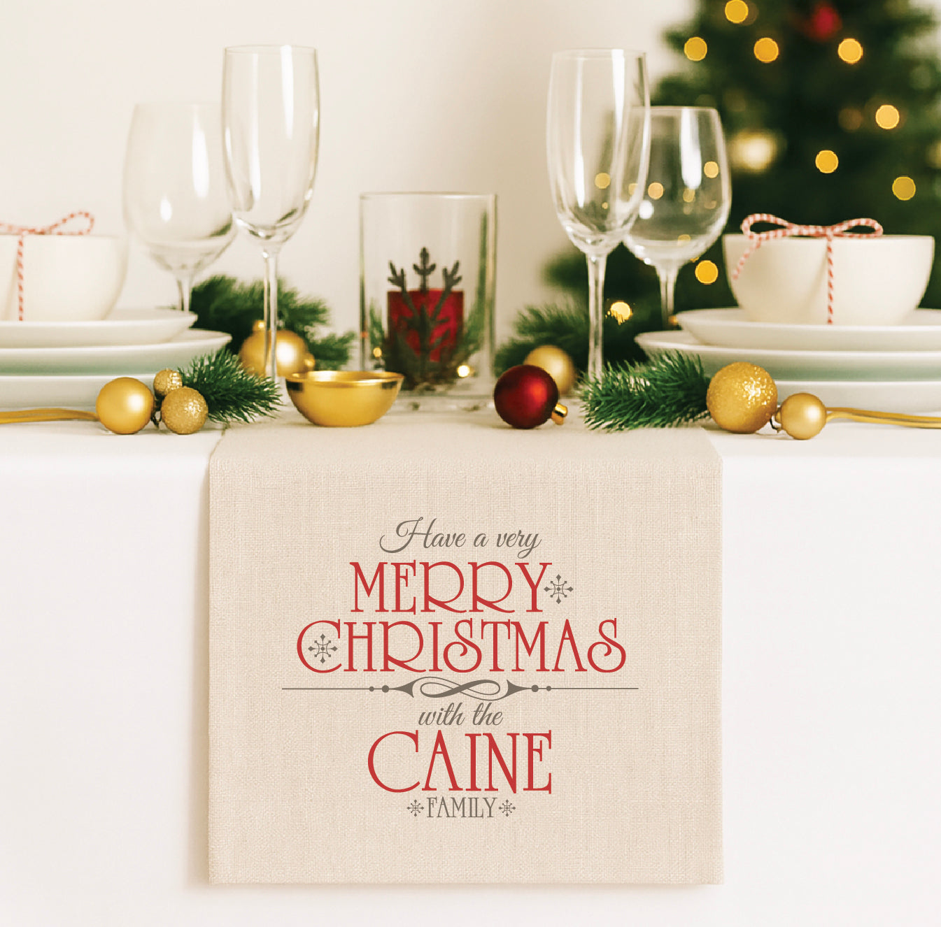 Merry Christmas Table Runner (2 sizes)