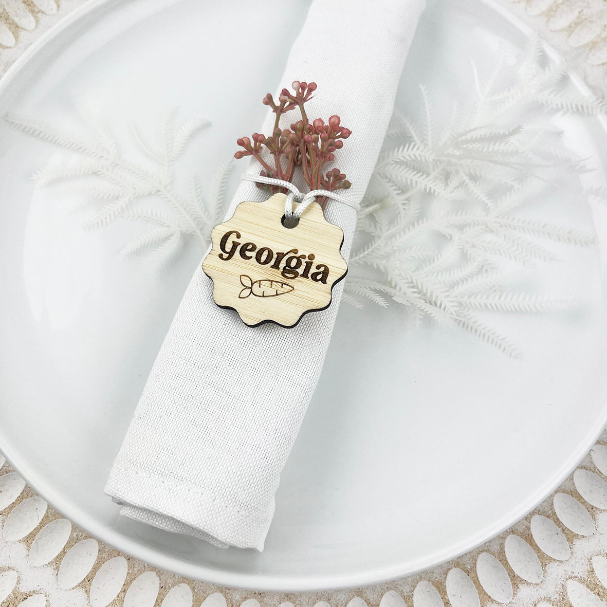 Mini Scalloped Easter Name Tag