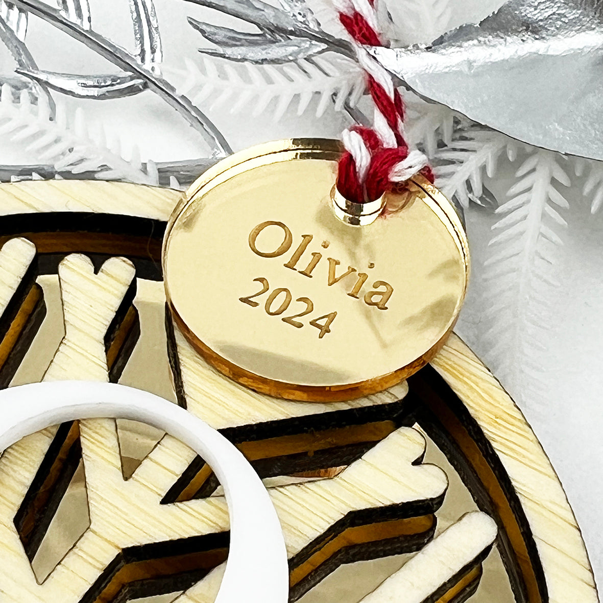 Personalised Ornament Add On Charms Set (4 colours, 4 designs)