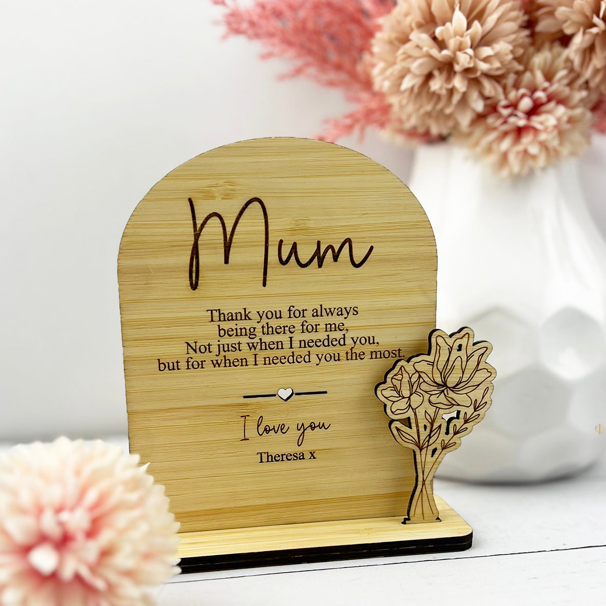 Mother's Day Personalised 3D Floral Arch Plaque