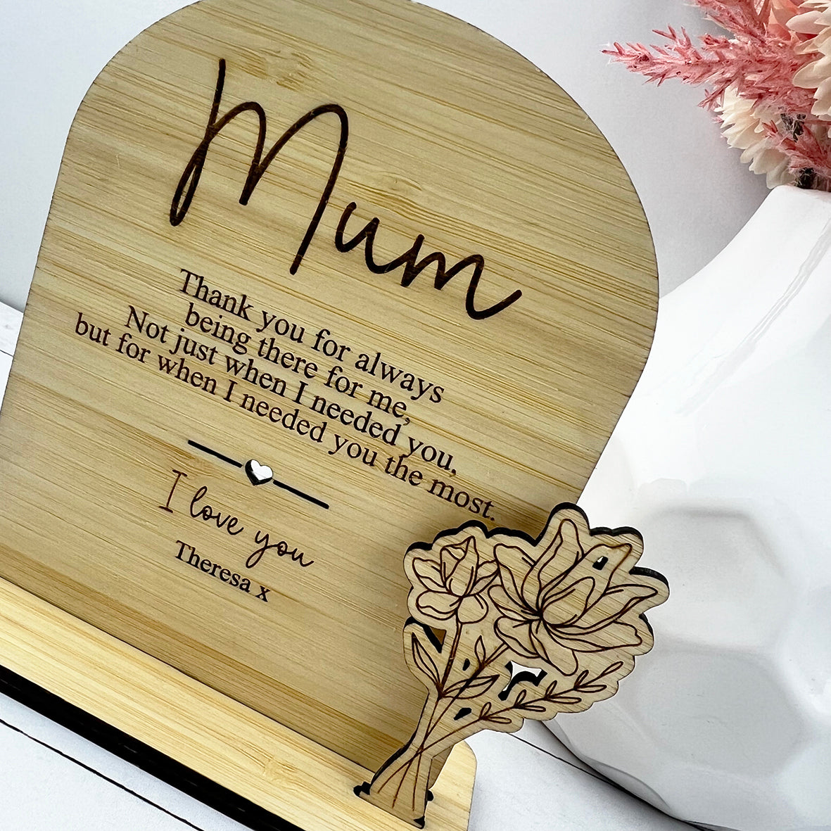 Mother's Day Personalised 3D Floral Arch Plaque
