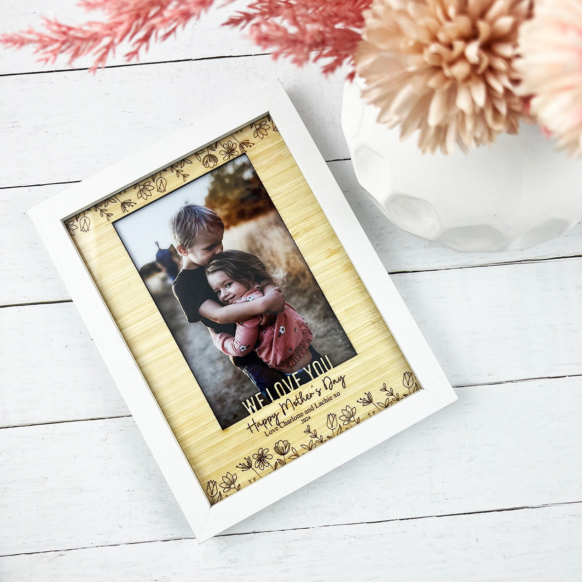 Personalised Mother's Day Frame with Bamboo Insert