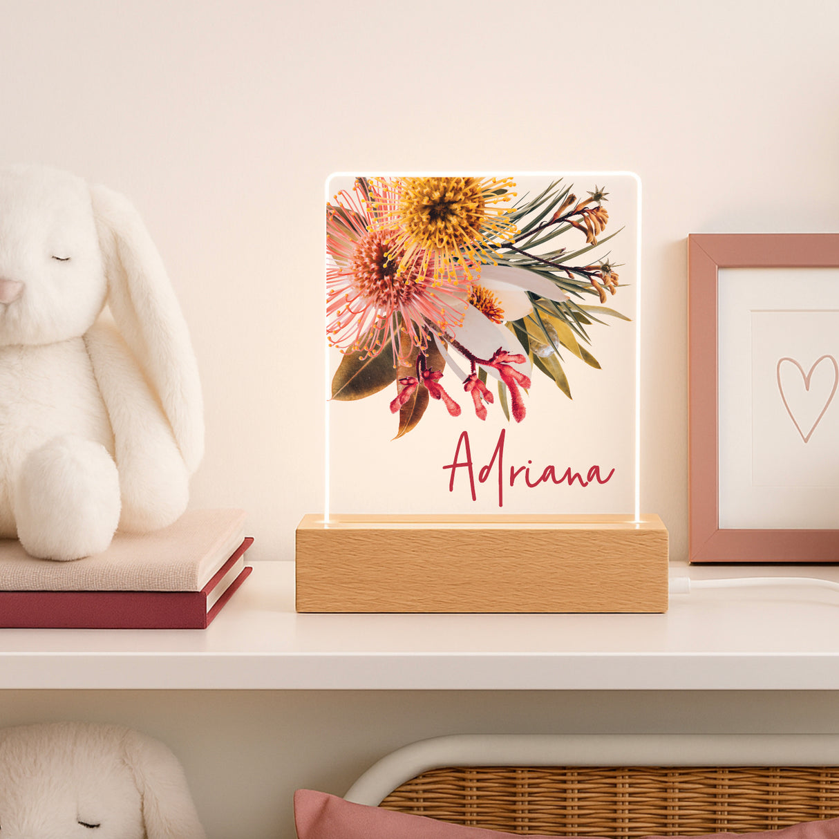 Native Blooms Personalised Night Light