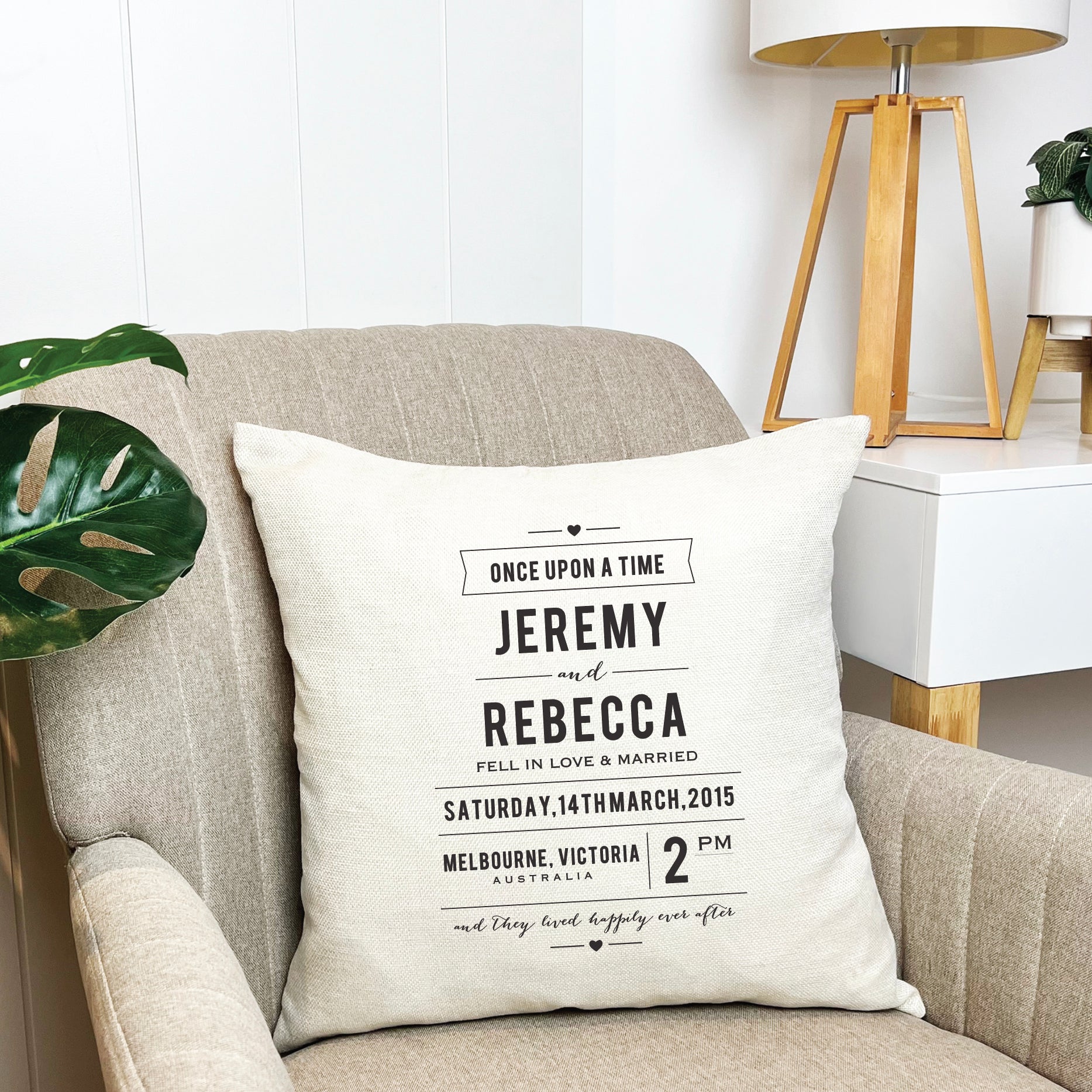 Personalised Once Upon A Time Cushion Cover