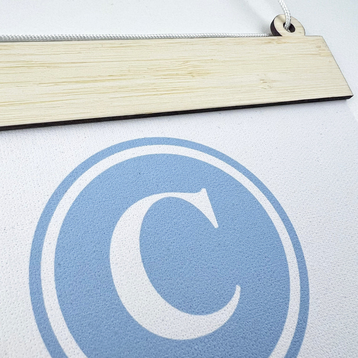 3D Monogram Birth Details Pennant Banner - Blue