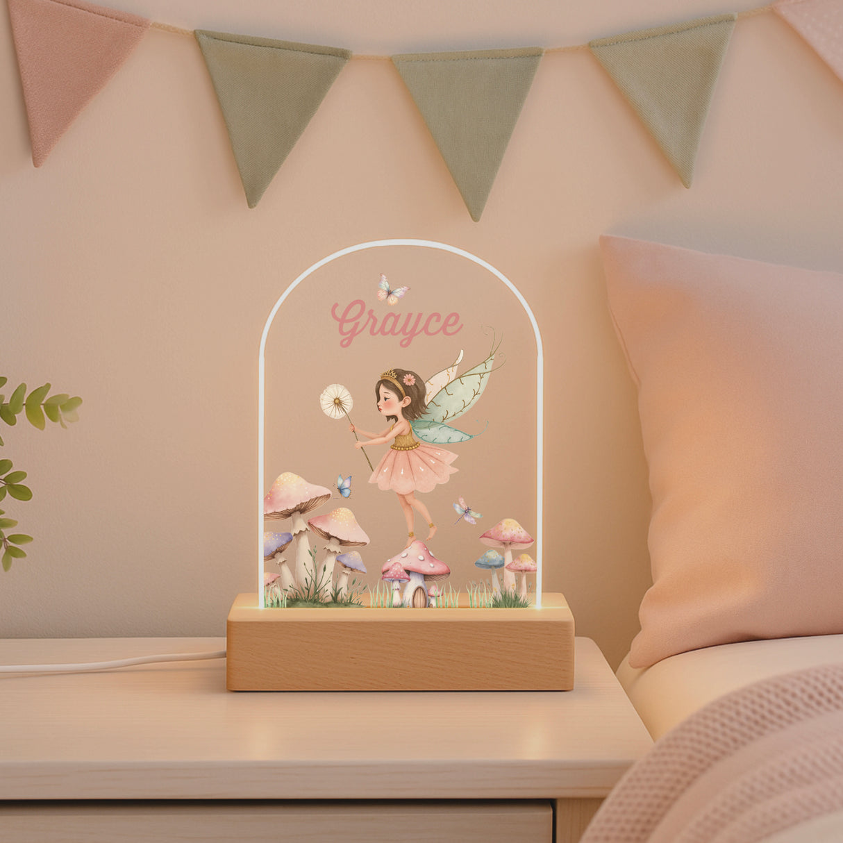 Pretty Fairy Personalised Night Light
