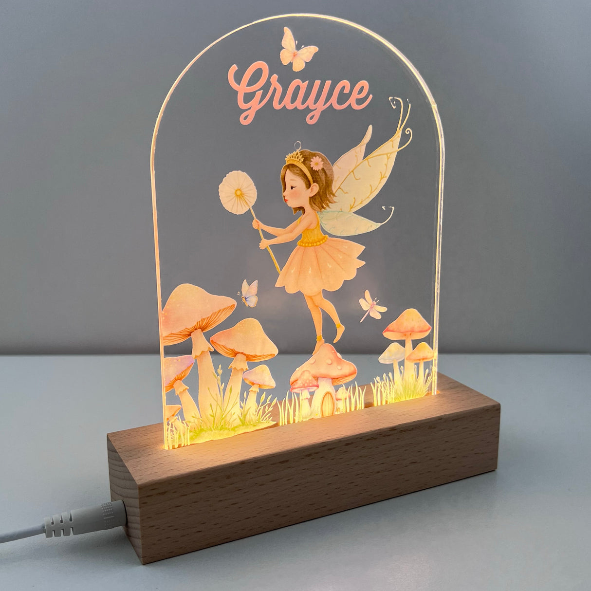Pretty Fairy Personalised Night Light