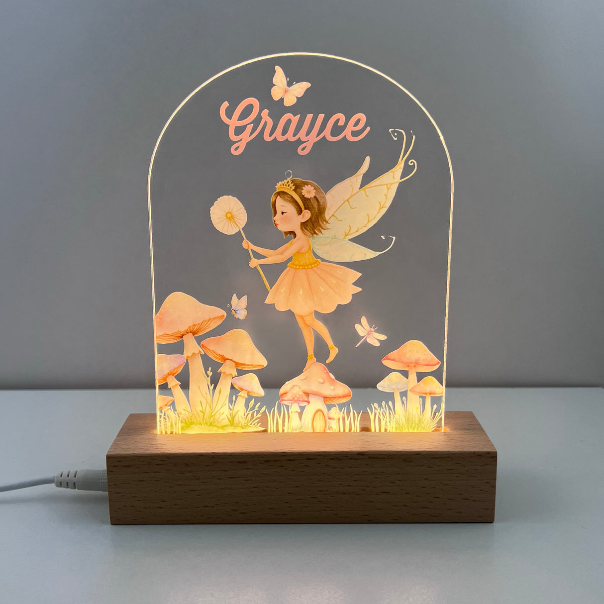 Pretty Fairy Personalised Night Light