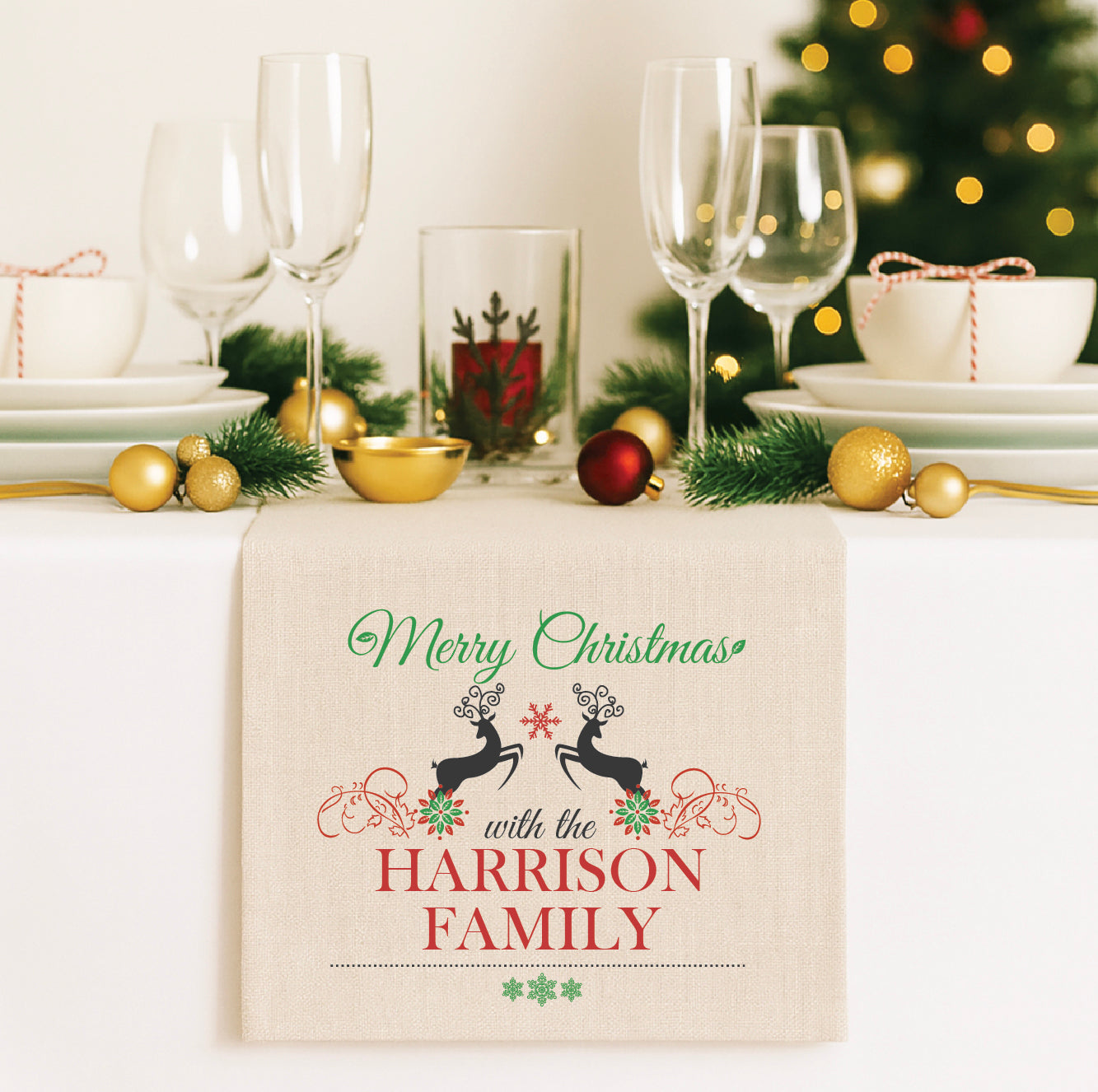 Reindeer Dance Table Runner (2 sizes)