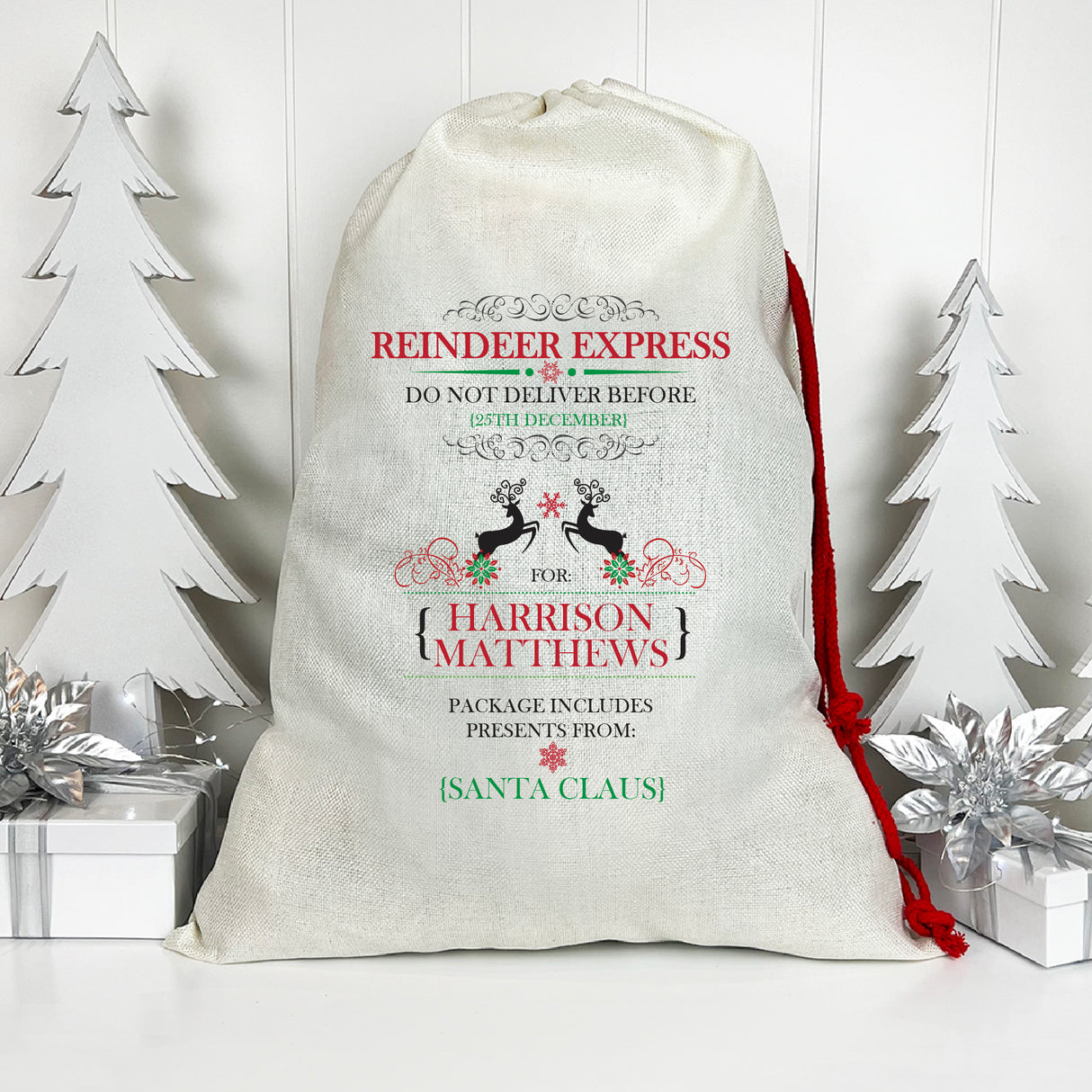 Reindeer Express Santa Sack (Updated Design)