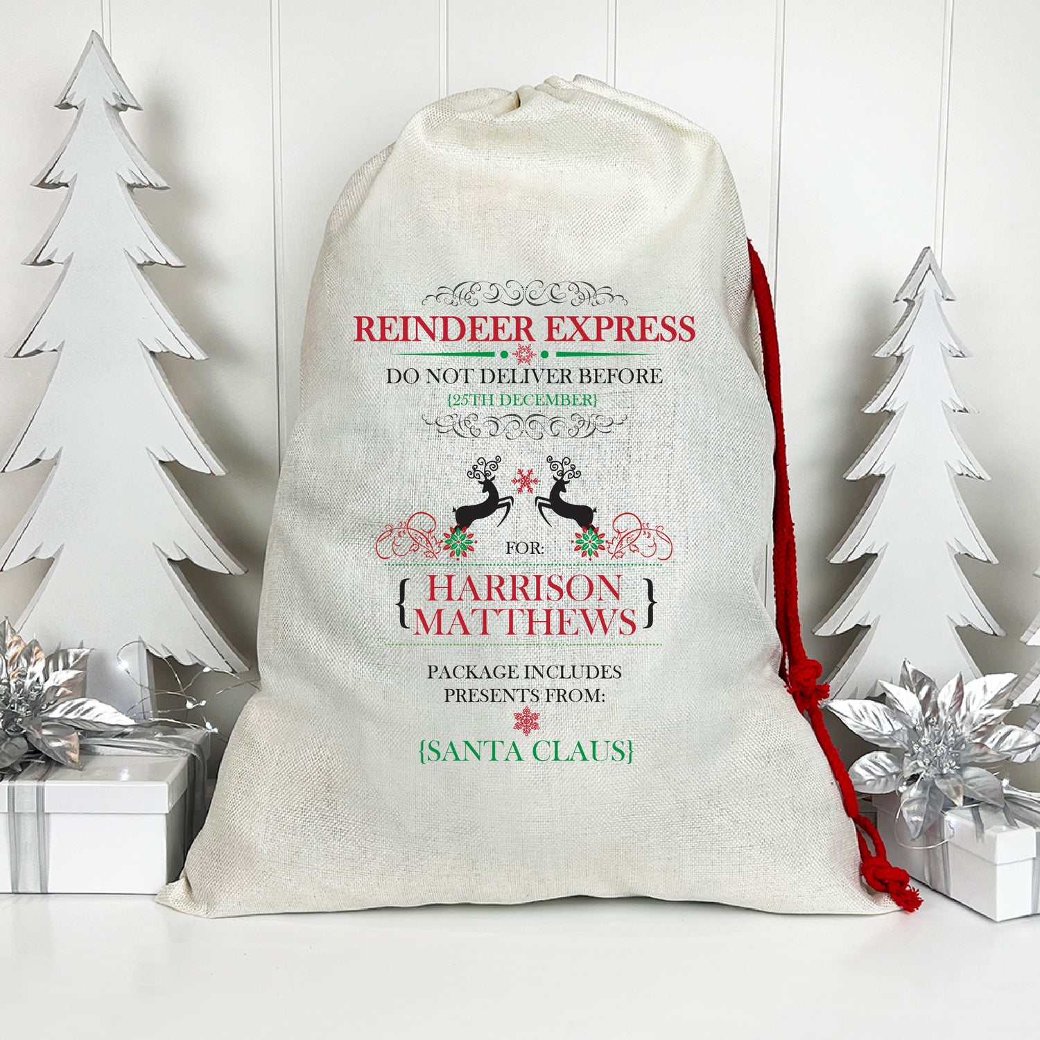 Reindeer Express Santa Sack (Updated Design)