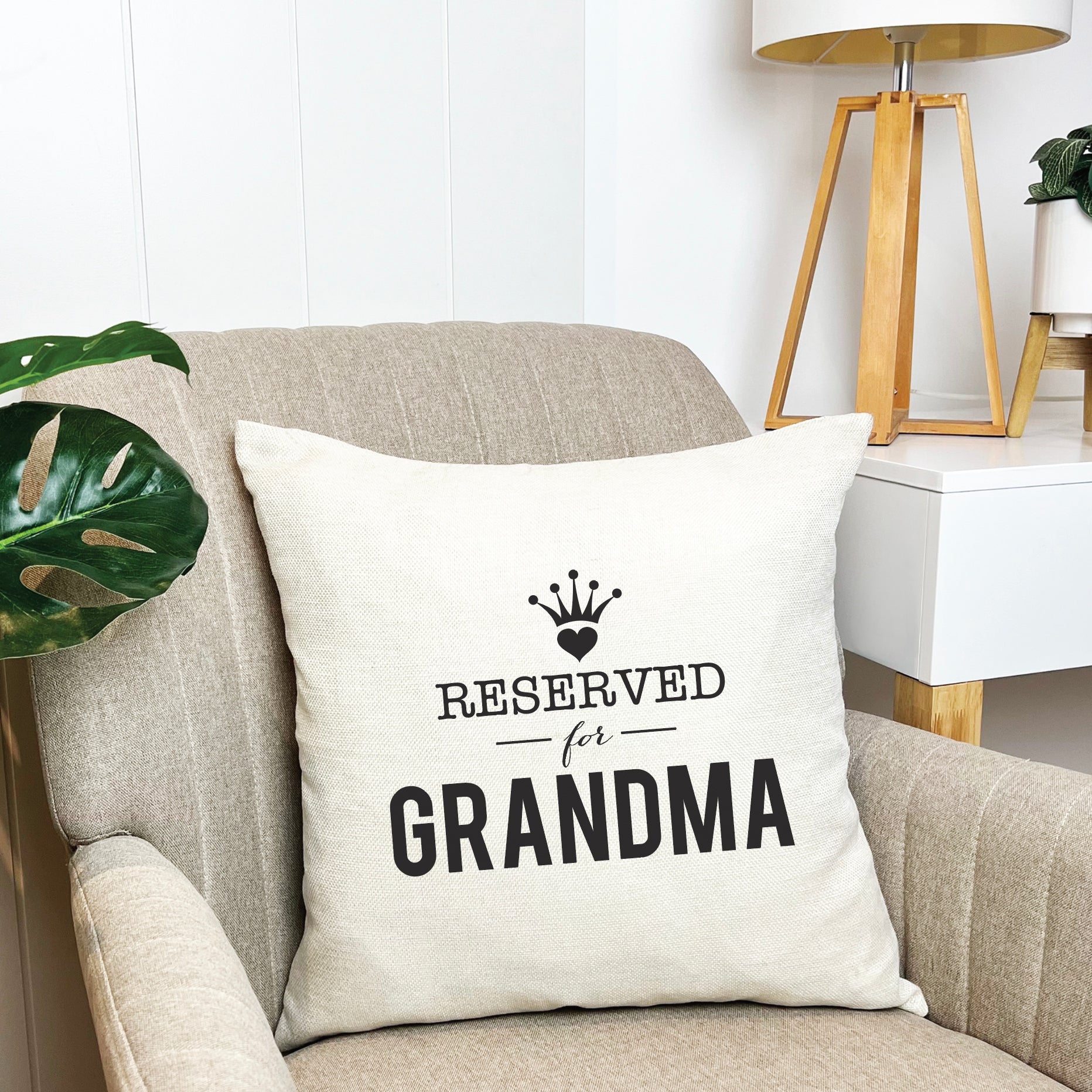 Personalised Reserved For Her Cushion Cover
