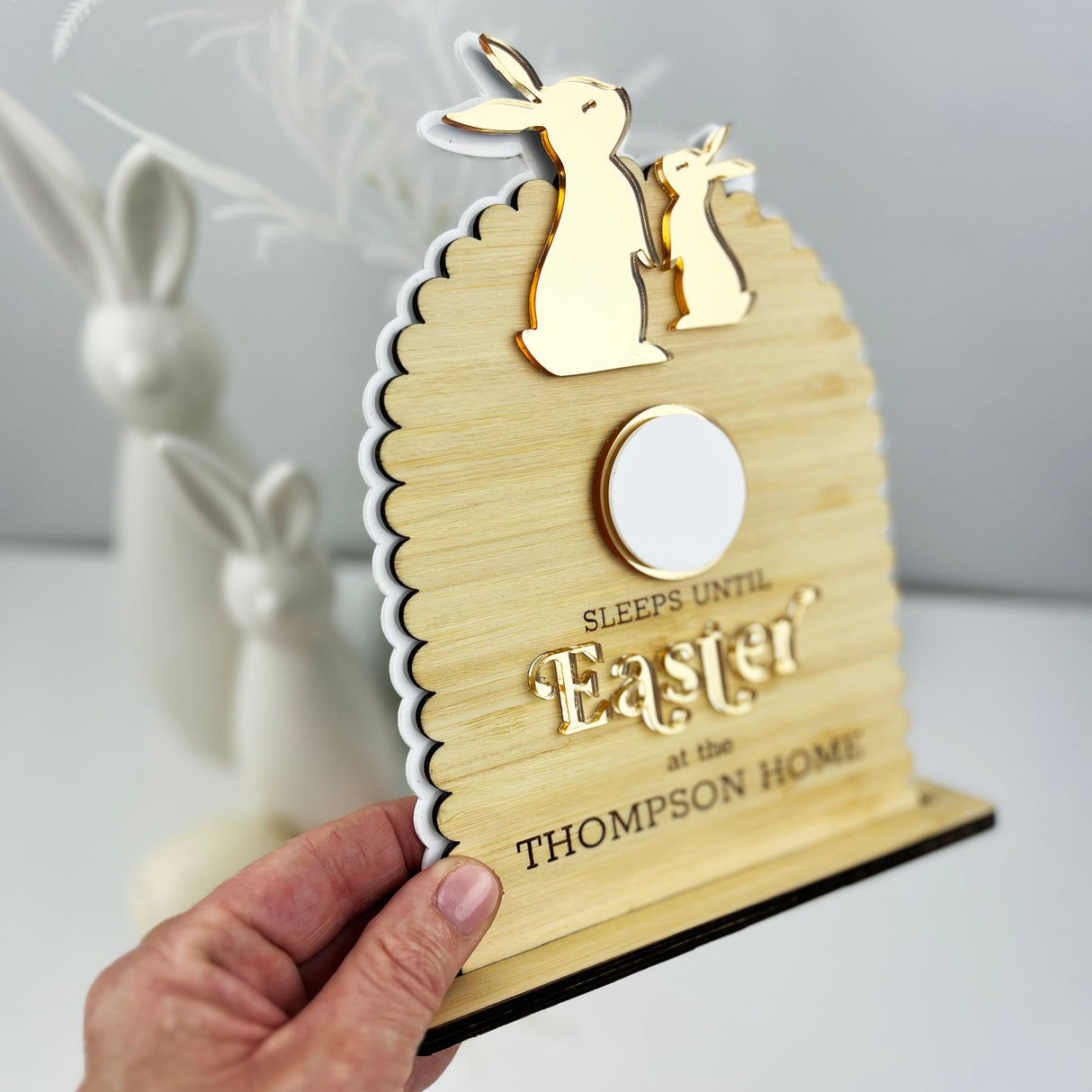 Easter Scalloped Countdown Calendar Stand (3 colours)