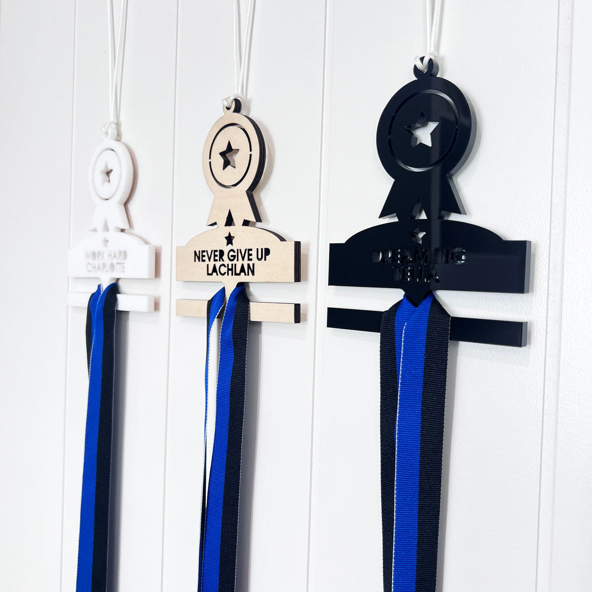 Personalised Single Medal Hanger (3 finishes)