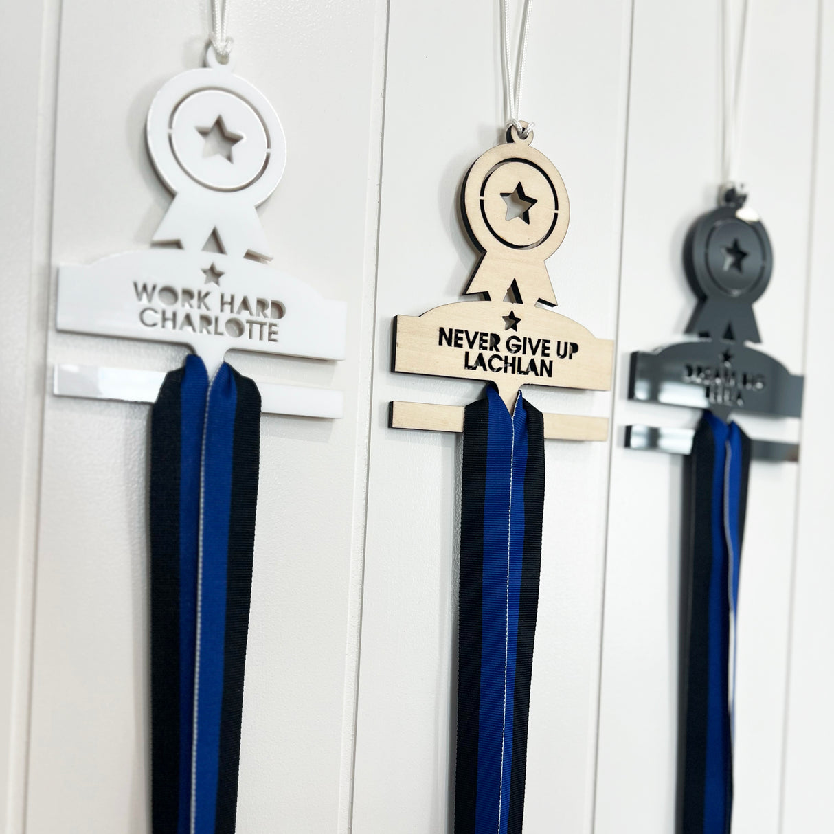 Personalised Single Medal Hanger (3 finishes)