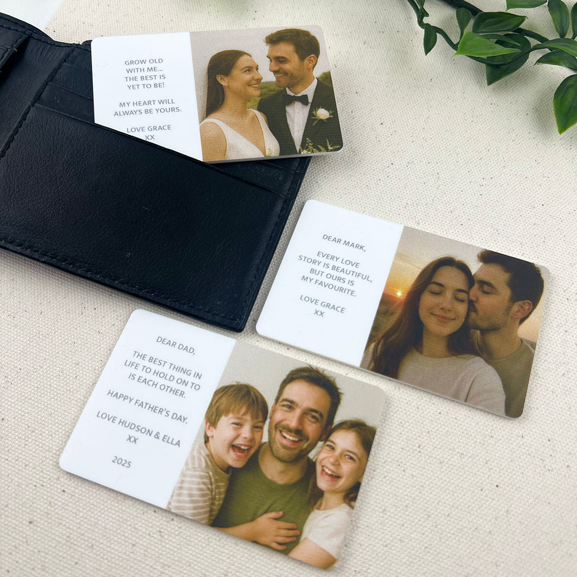 Personalised Acrylic Wallet Photo Card Insert