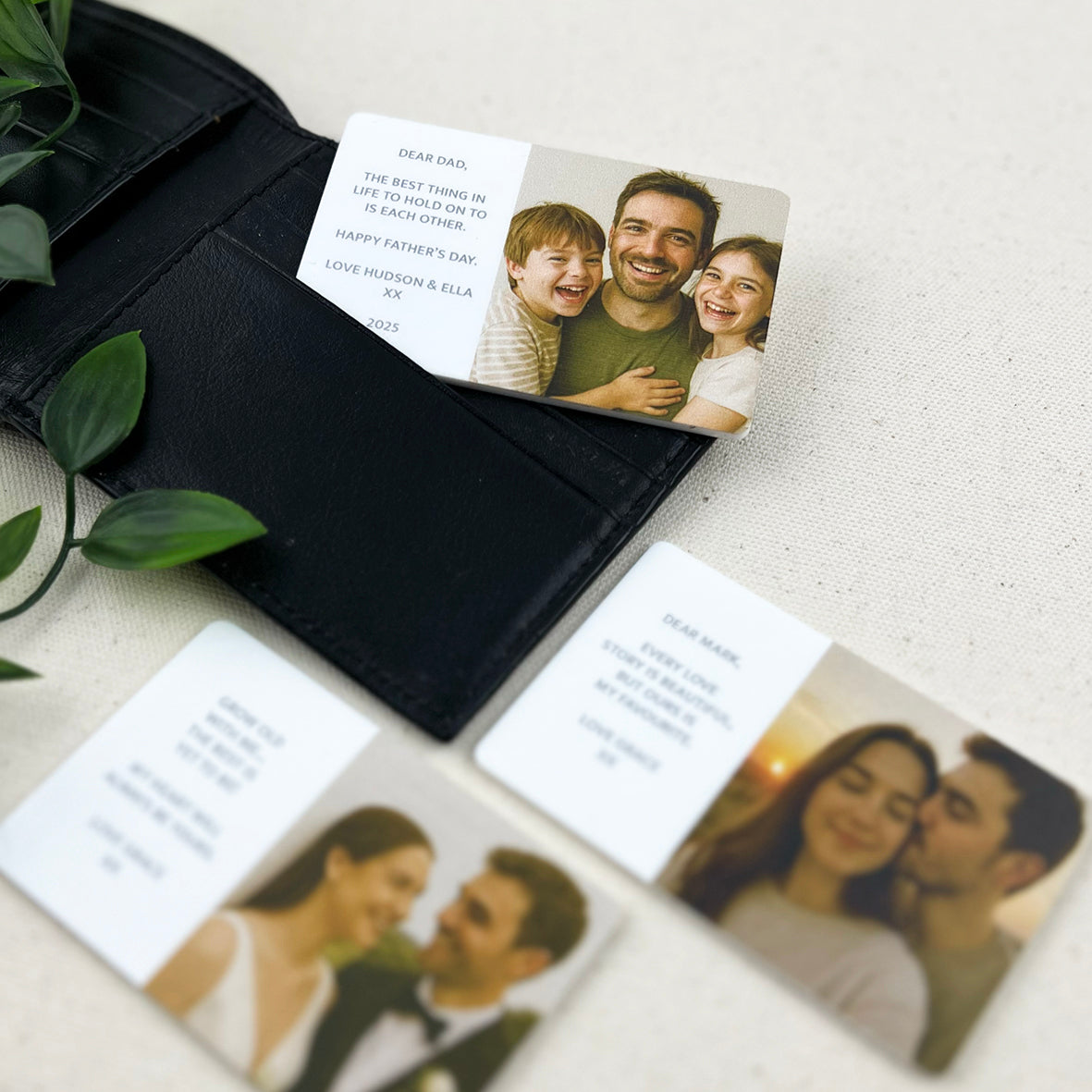 Personalised Acrylic Wallet Photo Card Insert