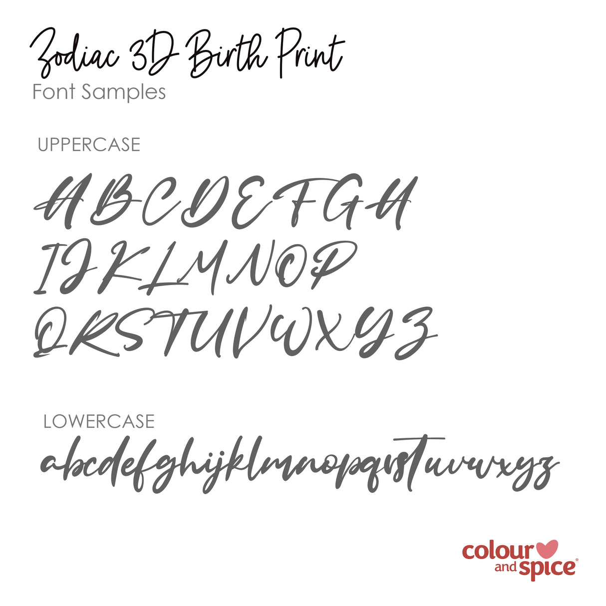 Mirror Zodiac (Silver) 3D Personalised Birth Print