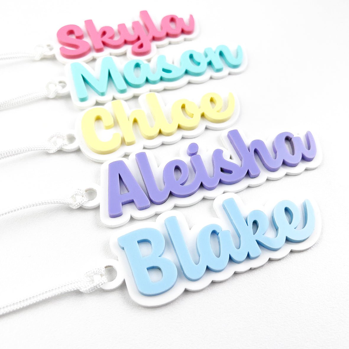Name 3D Acrylic Personalised Bag Tag