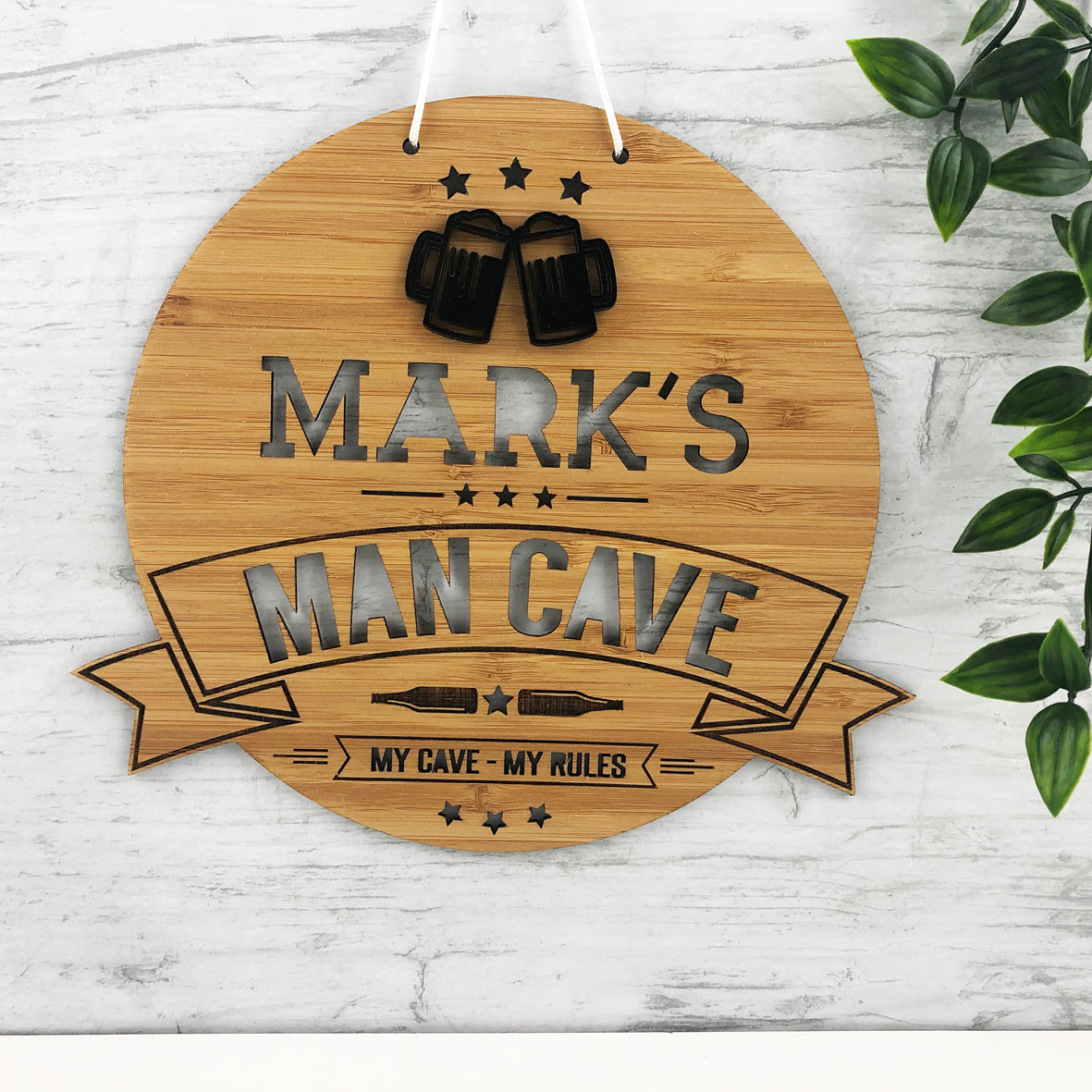 Man Cave 3D Personalised Wall Hanging