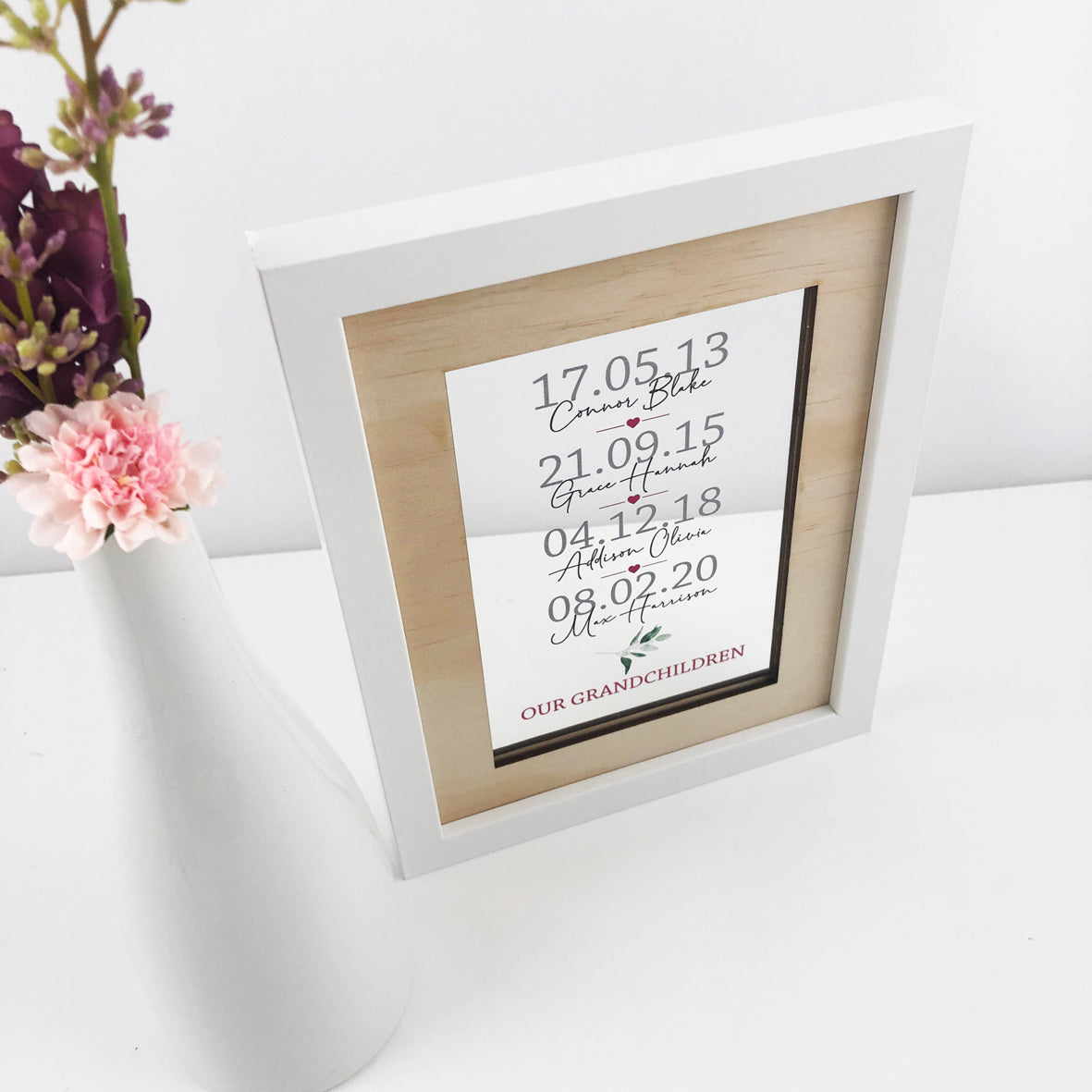 Personalised Printed Transparent Grandchildren Frame