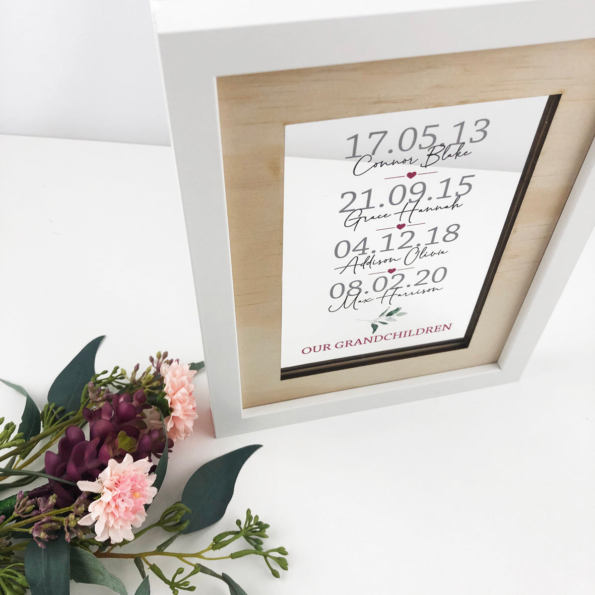 Personalised Printed Transparent Grandchildren Frame